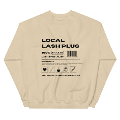 Local Lash Plug Printed Sweatshirt