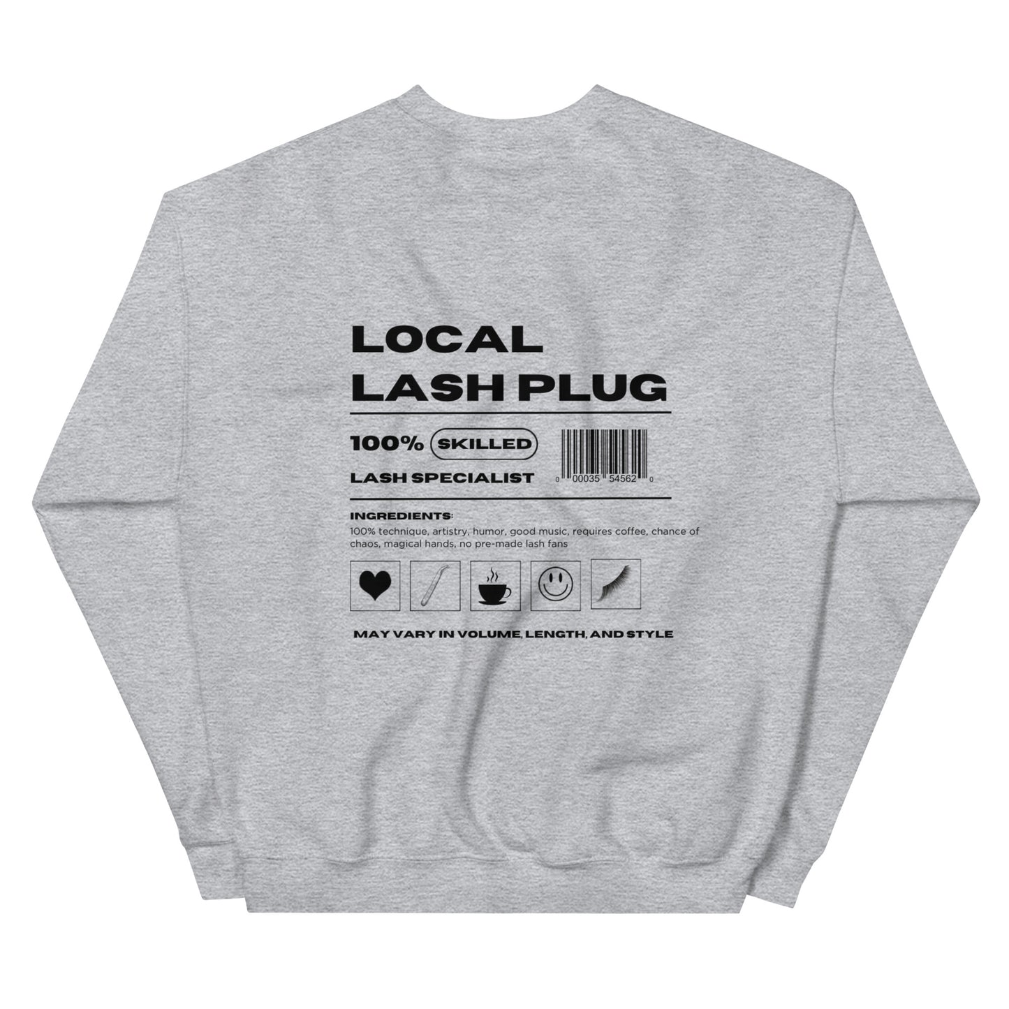 Local Lash Plug Printed Sweatshirt