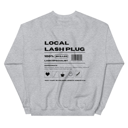 Local Lash Plug Printed Sweatshirt